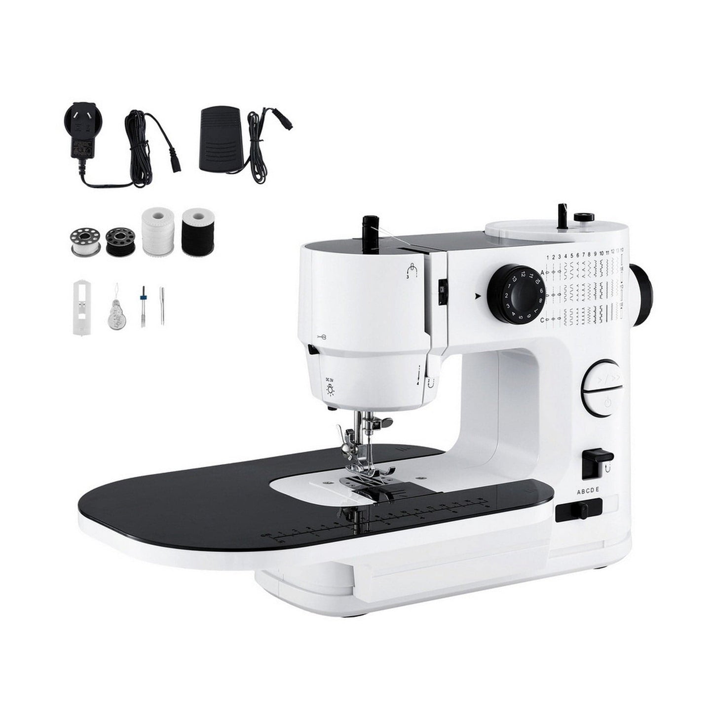 Devanti Home & Garden > Hobbies > Arts & Crafts Devanti 39 Stitches Mini Sewing Machine Portable Sewing Machine Kit