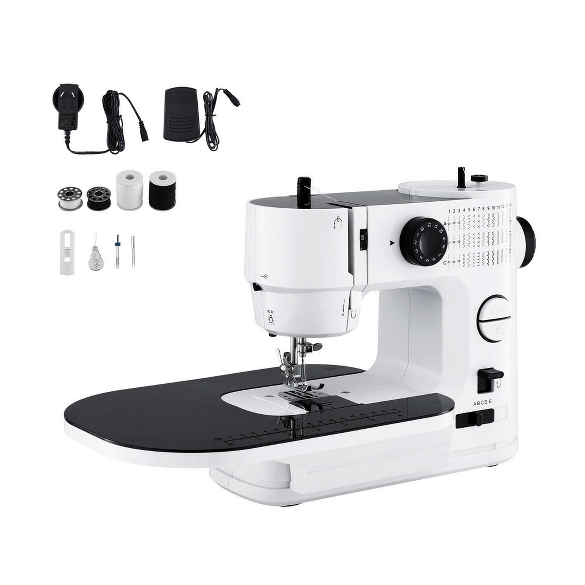Devanti Home & Garden > Hobbies > Arts & Crafts Devanti 39 Stitches Mini Sewing Machine Portable Sewing Machine Kit