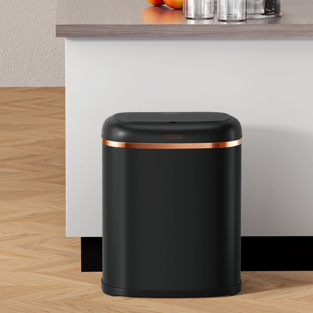 Devanti Home & Garden > Kitchen Bins > Automatic Bins Devanti 38L Motion Sensor Bin Rubbish Automatic Black