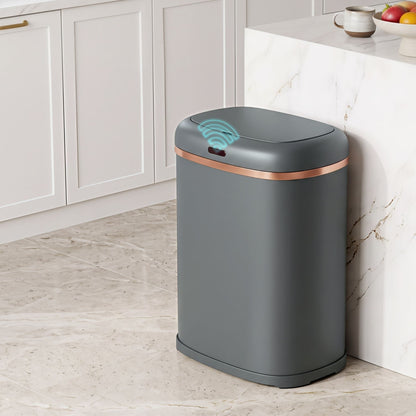 Devanti Home & Garden > Kitchen Bins > Automatic Bins Devanti 38L Motion Sensor Bin Rubbish Automatic Grey