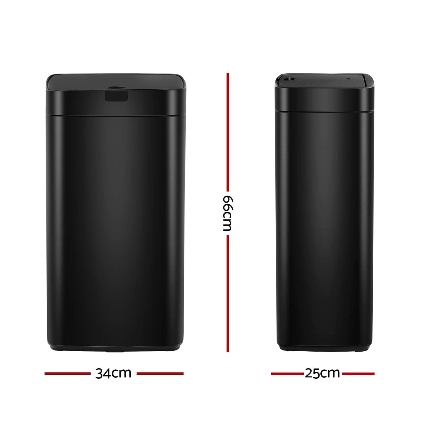 Devanti Home & Garden > Kitchen Bins > Automatic Bins Devanti 45L Motion Sensor Bin Rubbish Automatic Black