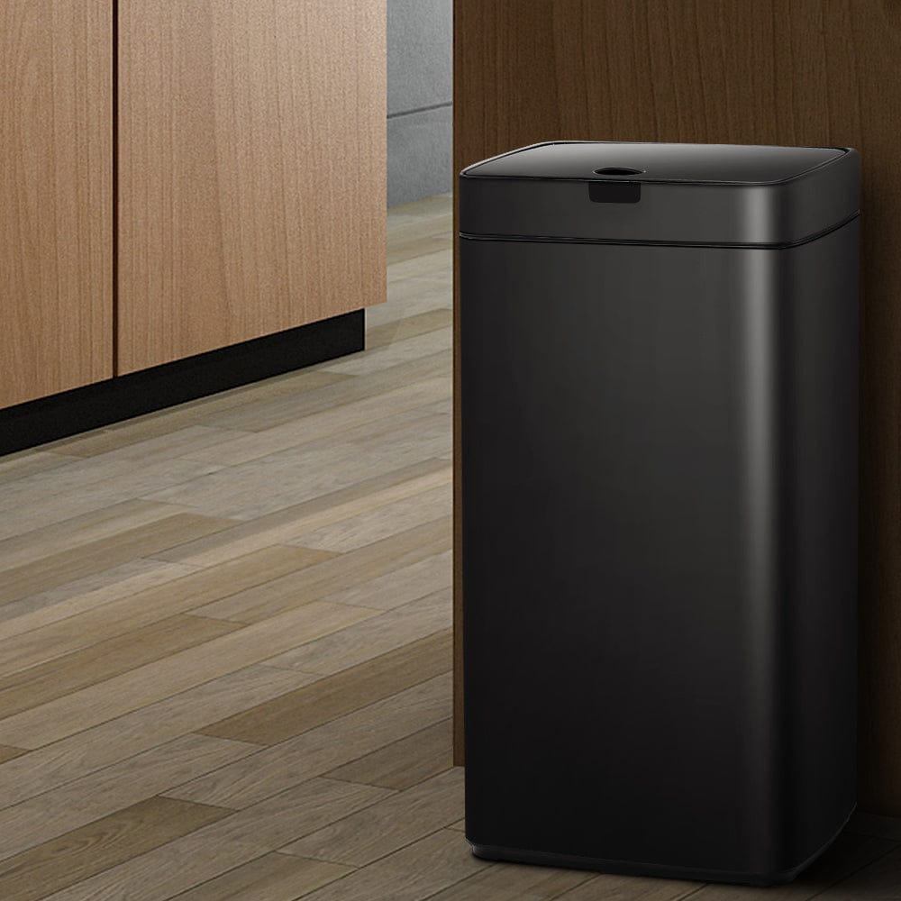 Devanti Home & Garden > Kitchen Bins > Automatic Bins Devanti 45L Motion Sensor Bin Rubbish Automatic Black