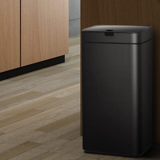 Devanti Home & Garden > Kitchen Bins > Automatic Bins Devanti 45L Motion Sensor Bin Rubbish Automatic Black