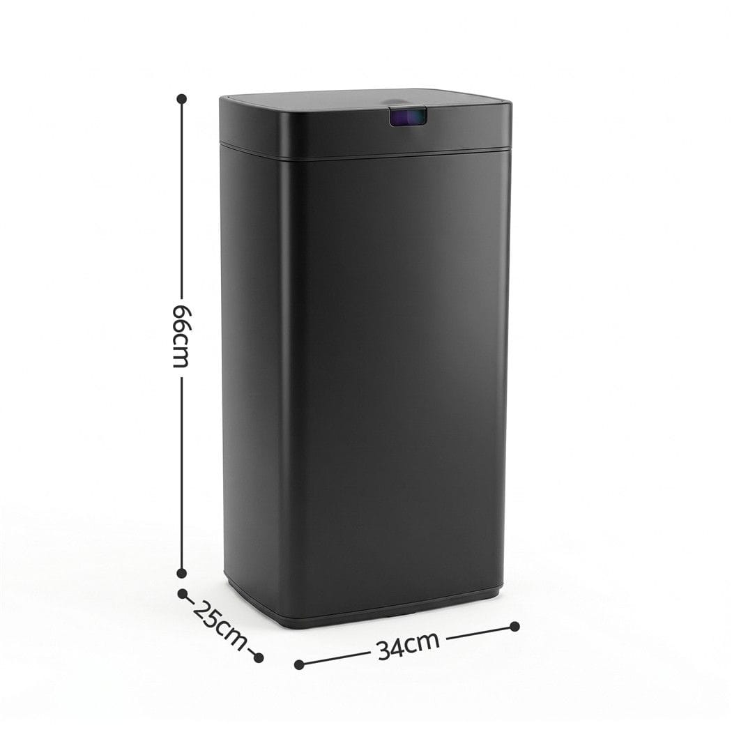 Devanti Home & Garden > Kitchen Bins > Automatic Bins Devanti 45L Motion Sensor Bin Rubbish Automatic Black