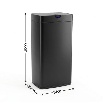 Devanti Home & Garden > Kitchen Bins > Automatic Bins Devanti 45L Motion Sensor Bin Rubbish Automatic Black
