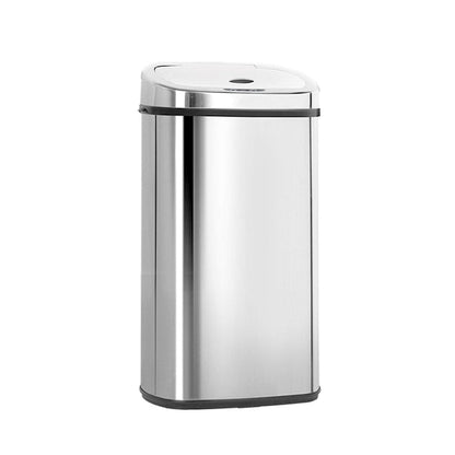 Devanti Home & Garden > Kitchen Bins > Automatic Bins Devanti 50L Motion Sensor Bin Rubbish Automatic Silver