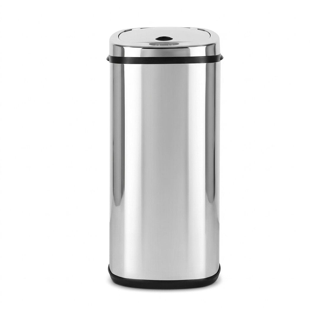 Devanti Home & Garden > Kitchen Bins > Automatic Bins Devanti 50L Motion Sensor Bin Rubbish Automatic Silver