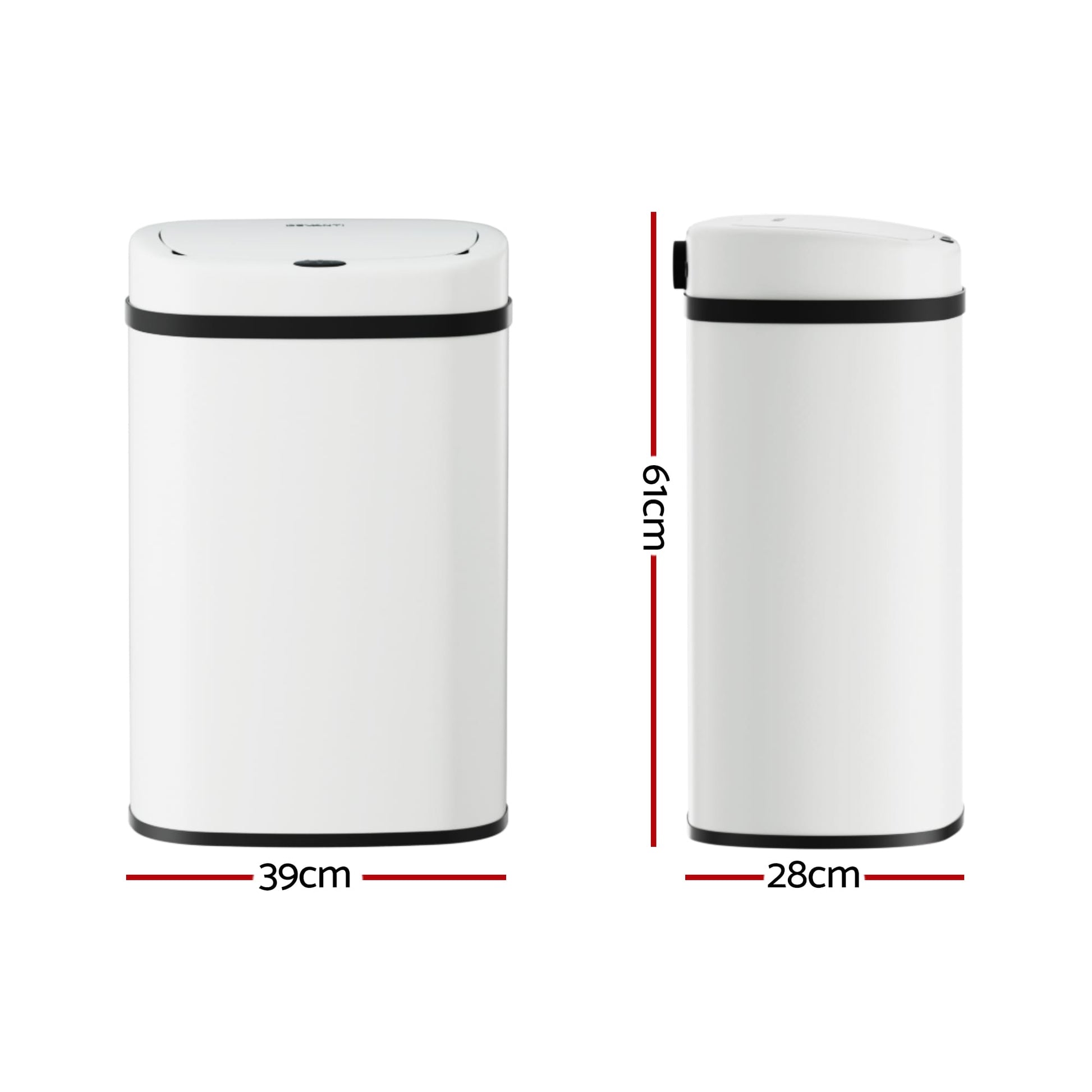 Devanti Home & Garden > Kitchen Bins > Automatic Bins Devanti 50L Sensor Bin Motion Rubbish Automatic White