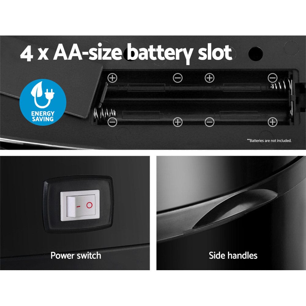 Devanti Home & Garden > Kitchen Bins > Automatic Bins Devanti 58L Motion Sensor Bin Rubbish Automatic Black