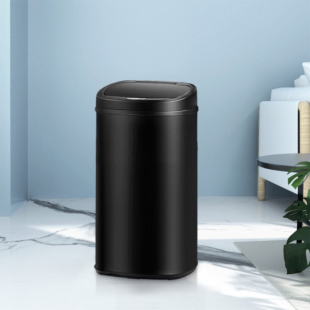 Devanti Home & Garden > Kitchen Bins > Automatic Bins Devanti 58L Motion Sensor Bin Rubbish Automatic Black