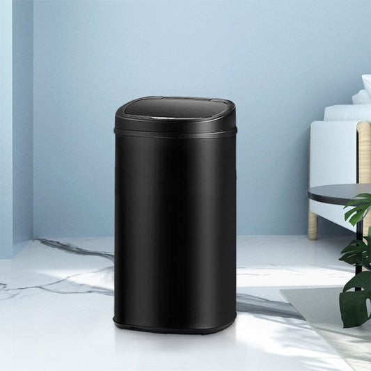 Devanti Home & Garden > Kitchen Bins > Automatic Bins Devanti 58L Motion Sensor Bin Rubbish Automatic Black