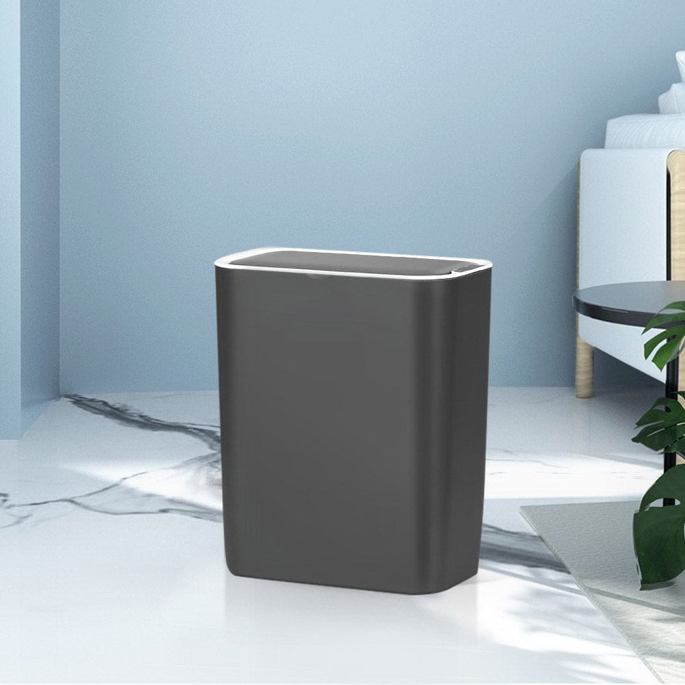 Devanti Home & Garden > Kitchen Bins > Automatic Bins Devanti 9L Motion Sensor Bin Rubbish Automatic Ash Black