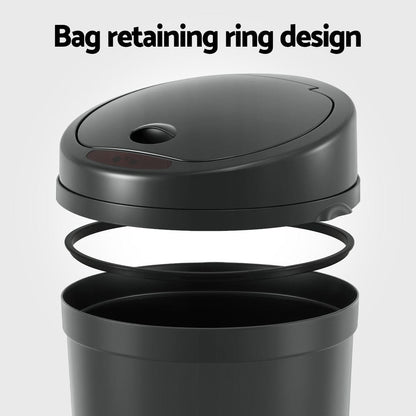 Devanti Home & Garden > Kitchen Bins > Automatic Bins Devanti Sensor Bin Motion Rubbish Bins Kitchen Automatic Trash Can Black 9L