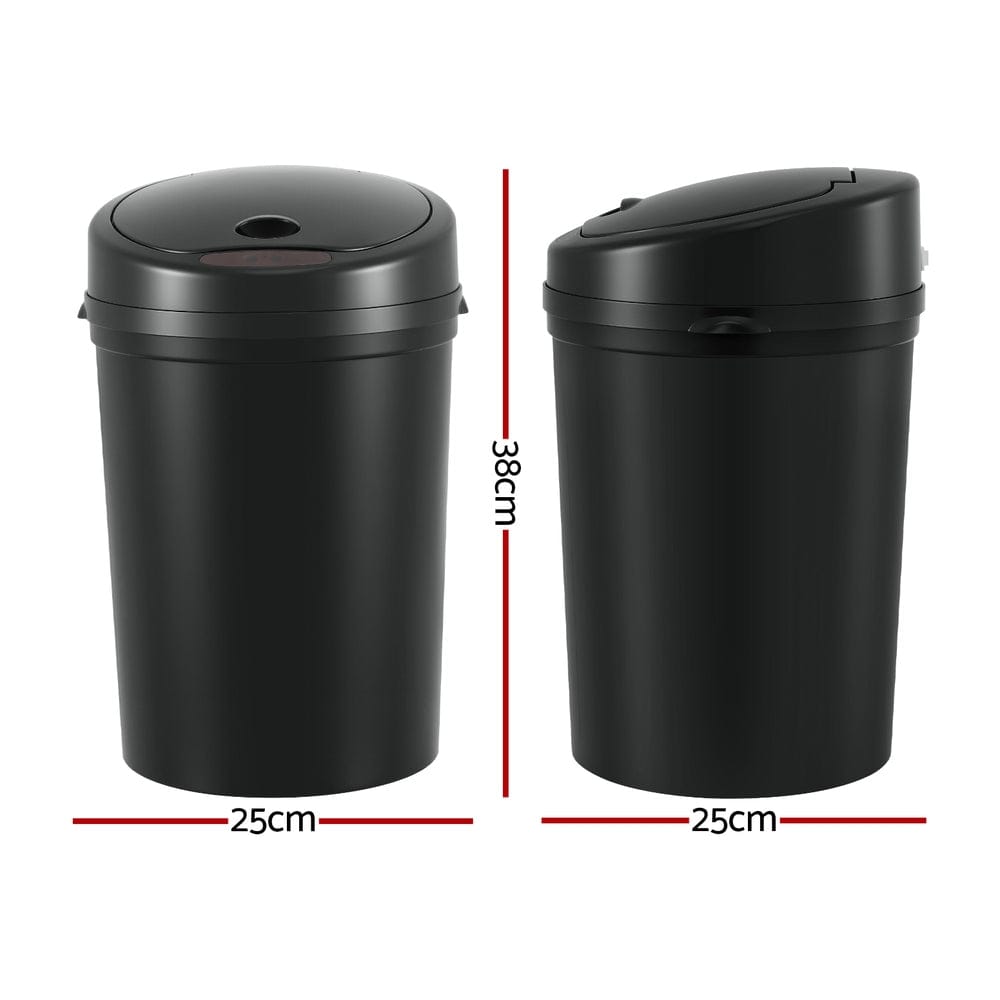 Devanti Home & Garden > Kitchen Bins > Automatic Bins Devanti Sensor Bin Motion Rubbish Bins Kitchen Automatic Trash Can Black 9L