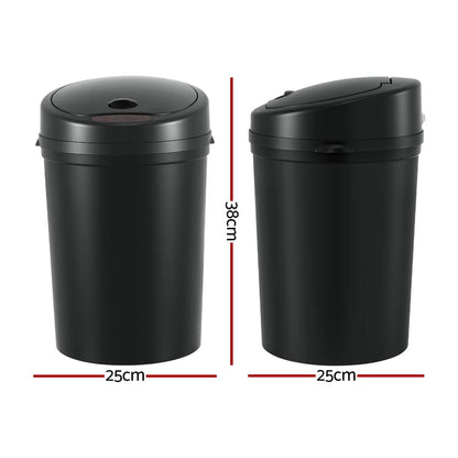 Devanti Home & Garden > Kitchen Bins > Automatic Bins Devanti Sensor Bin Motion Rubbish Bins Kitchen Automatic Trash Can Black 9L
