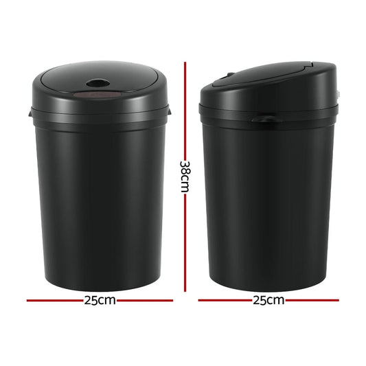 Devanti Home & Garden > Kitchen Bins > Automatic Bins Devanti Sensor Bin Motion Rubbish Bins Kitchen Automatic Trash Can Black 9L