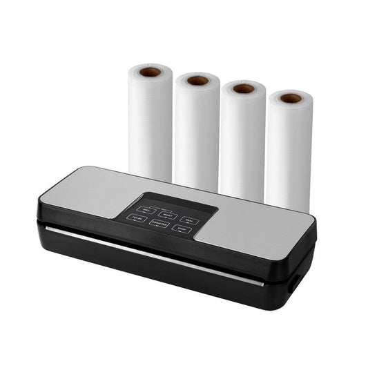 Devanti Home & Garden > Kitchenware > Food Storage Devanti Food Vacuum Sealer Machine Auto Seal Cutter 5 Modes Storage Bags 4 Rolls