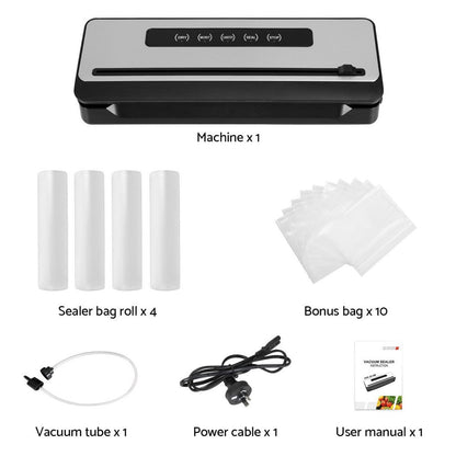 Devanti Home & Garden > Kitchenware > Food Storage Devanti Food Vacuum Sealer Machine Sealing Cutter 5 Modes Storage Bags 4 Rolls