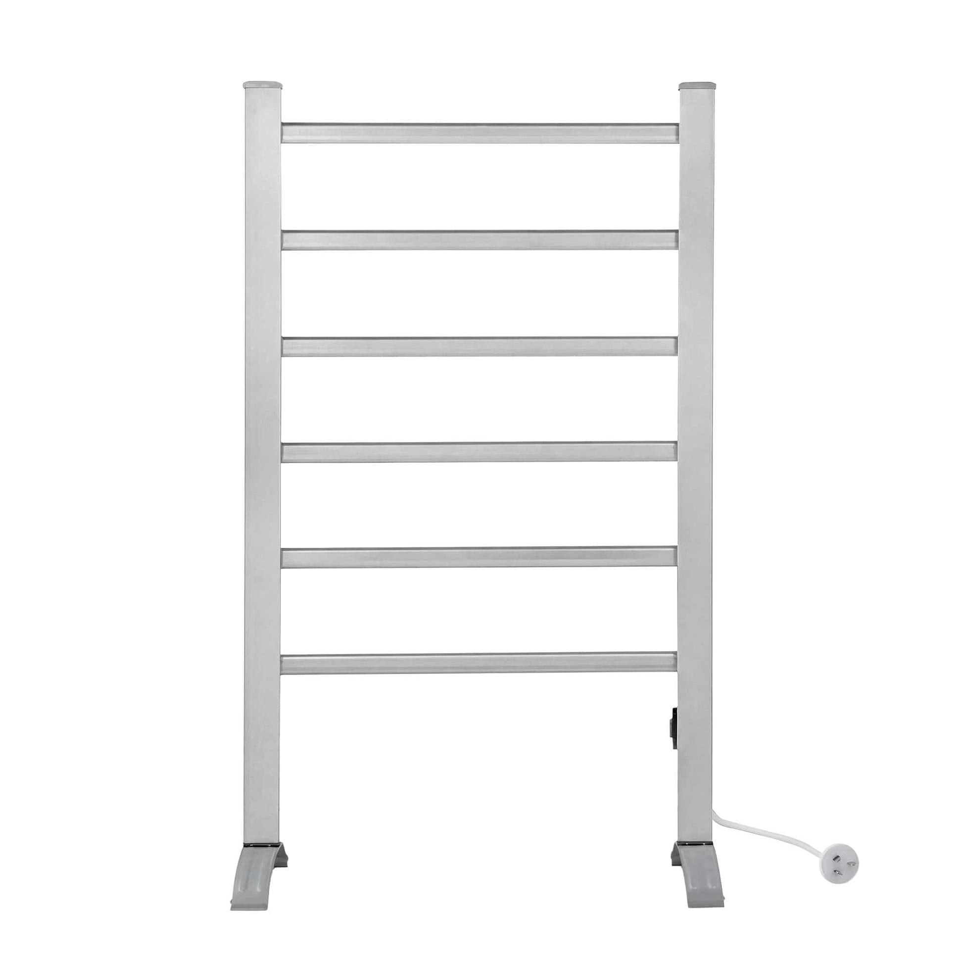 Devanti Home & Garden > Laundry & Cleaning > Drying Racks & Hangers Devanti Electric Heated Towel Rail Rack 6 Bars Freestanding Clothes Dry Warmer