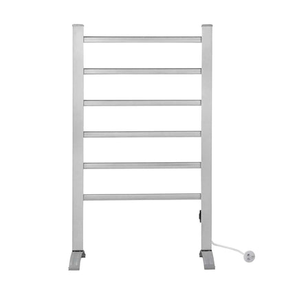 Devanti Home & Garden > Laundry & Cleaning > Drying Racks & Hangers Devanti Electric Heated Towel Rail Rack 6 Bars Freestanding Clothes Dry Warmer