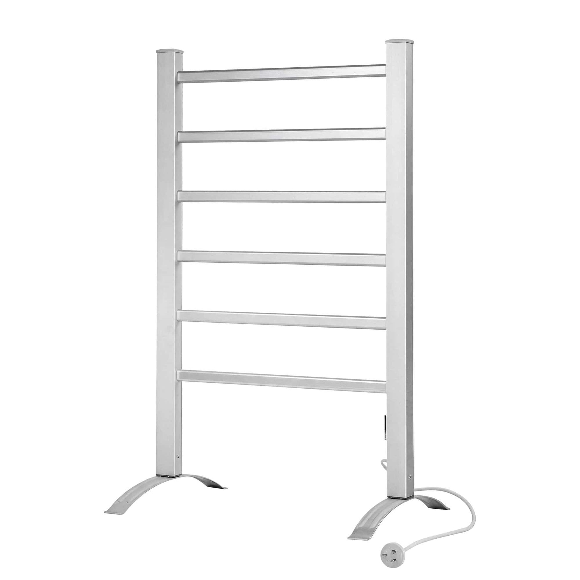 Devanti Home & Garden > Laundry & Cleaning > Drying Racks & Hangers Devanti Electric Heated Towel Rail Rack 6 Bars with Timer Clothes Dry Warmer