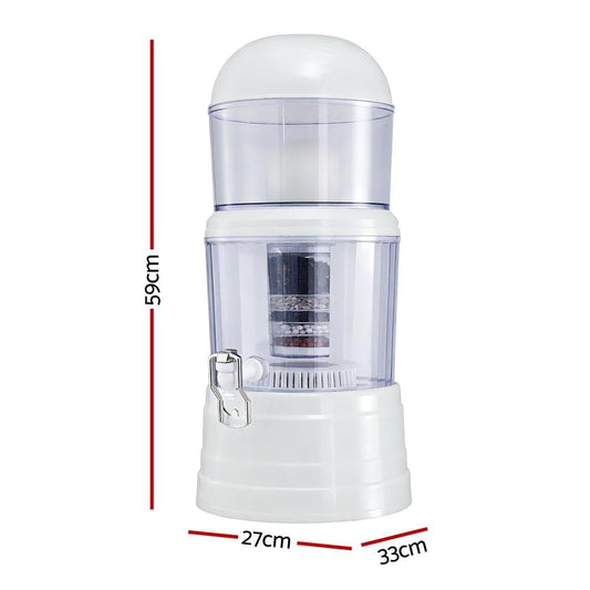 Devanti Tools > Industrial Tools > Water Filtration Accessories Devanti Benchtop Water Filter 14L Gravity Multi-Stage BPA-Free Home Camping