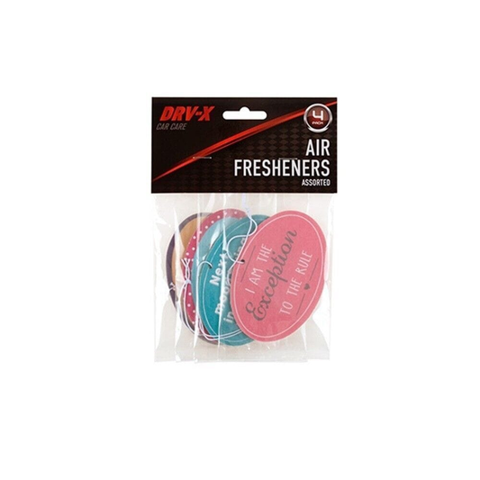 DRV-X Car Air Freshener 4 Pack Air Freshener Car Air Cleaner Fragrance Perfume Truck Home Office Oval