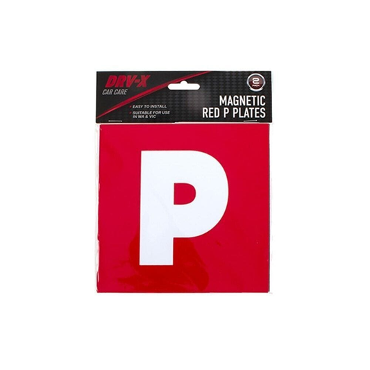 DRV-X P Plate Sticker 2PK Magnetic Red Probationary P Ps Plates Plate Pair Car License VIC WA