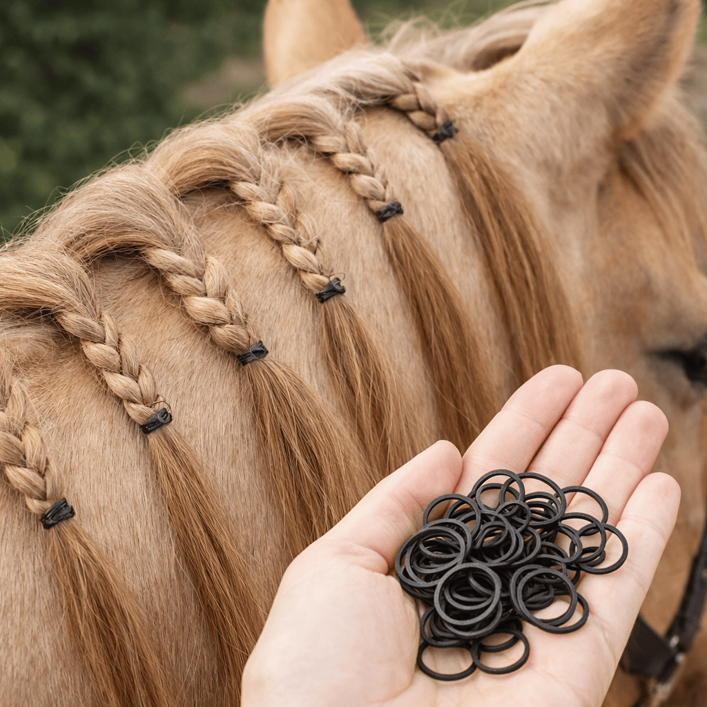 Dudley's World of Pets Pet Care > Cleaning & Maintenance > Pet Grooming Supplies 100pk Mane Braiding Rubber Bands Horse Grooming Accessories Elastic Styling