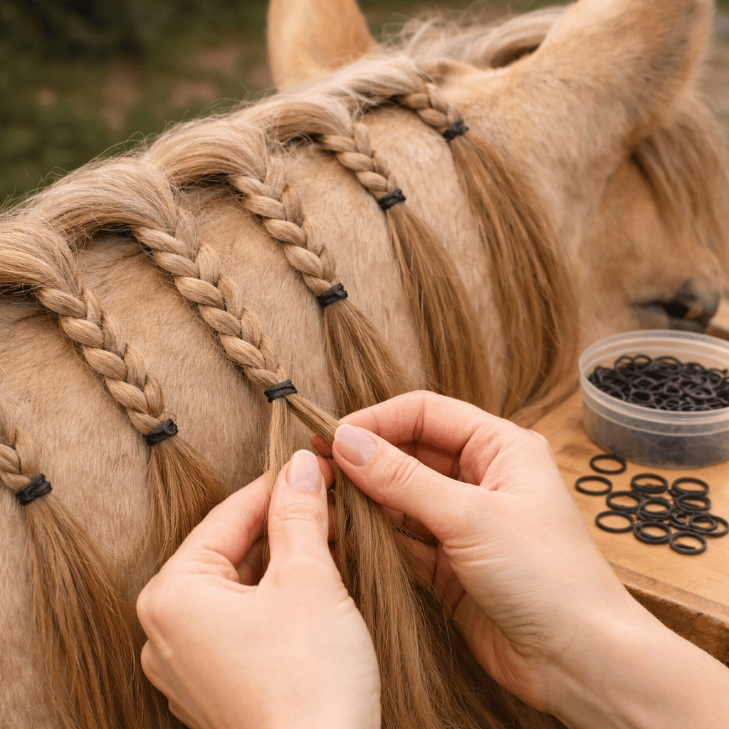 Dudley's World of Pets Pet Care > Cleaning & Maintenance > Pet Grooming Supplies 100pk Mane Braiding Rubber Bands Horse Grooming Accessories Elastic Styling