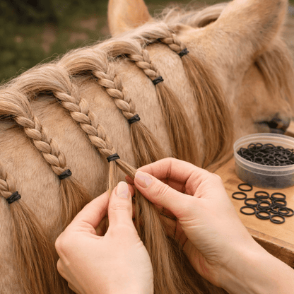 Dudley's World of Pets Pet Care > Cleaning & Maintenance > Pet Grooming Supplies 100pk Mane Braiding Rubber Bands Horse Grooming Accessories Elastic Styling