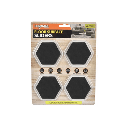 Duramax 4pc Furniture Movers Sliders Pads For Surface Carpet Hardwood Floors Tiles Felt