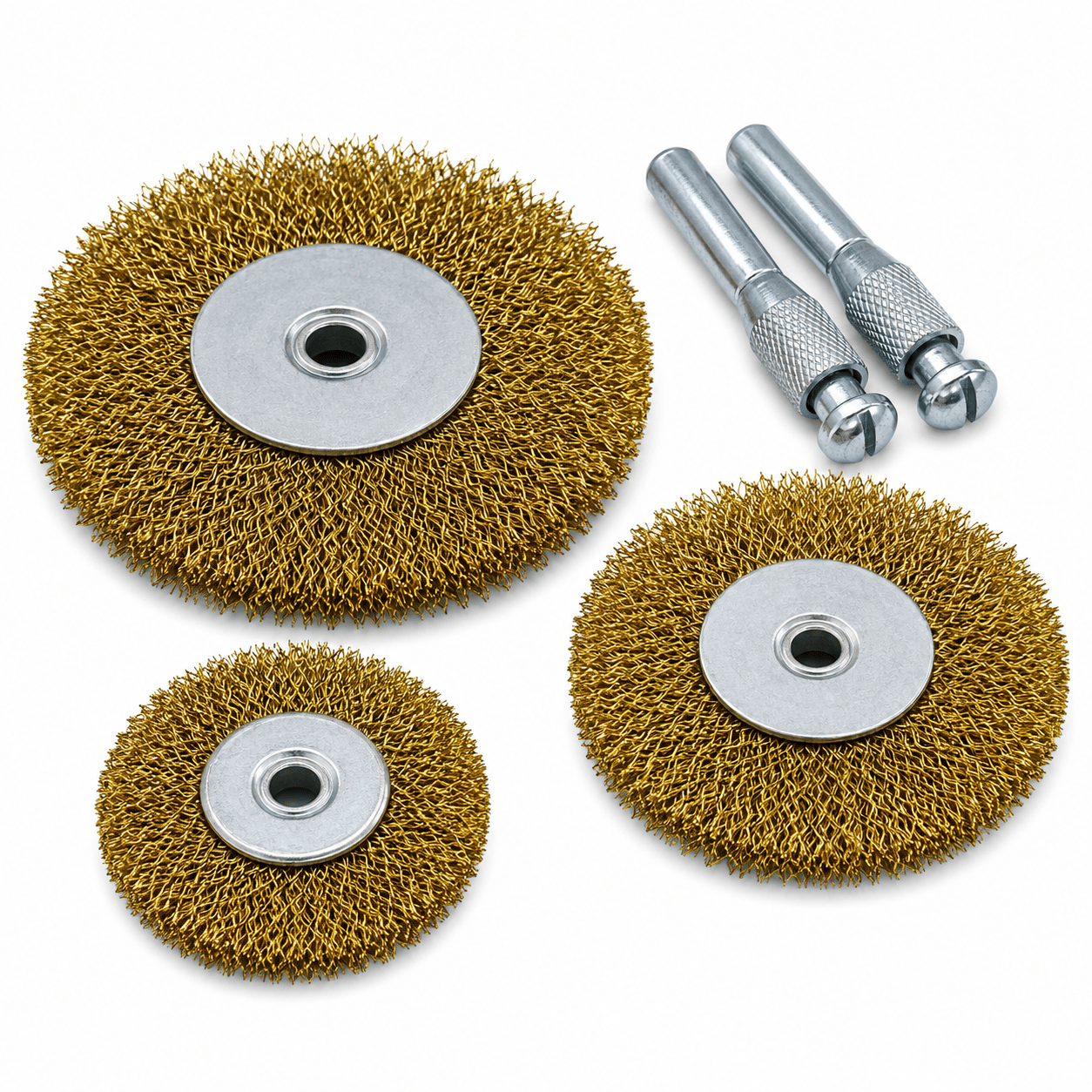 DuraMax Drill bits 3PC Wire Brush Wheel Cup Flat End Brushes Shank Rotary Grinder Tools Drill Bits