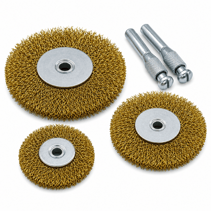 DuraMax Drill bits 3PC Wire Brush Wheel Cup Flat End Brushes Shank Rotary Grinder Tools Drill Bits