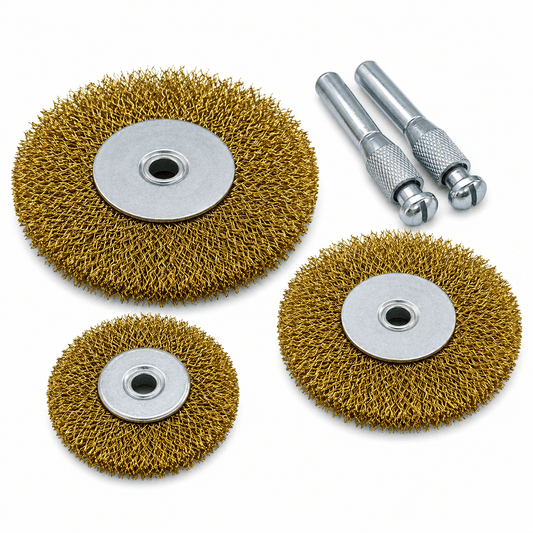 DuraMax Drill bits 3PC Wire Brush Wheel Cup Flat End Brushes Shank Rotary Grinder Tools Drill Bits