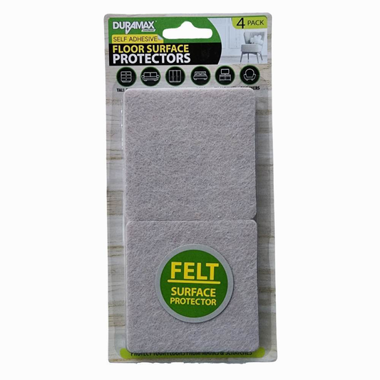 Duramax Felt Beige 4x Floor Protector with Self Adhesive Round Felt Pads Stoppers Chairs Sofa 75mm