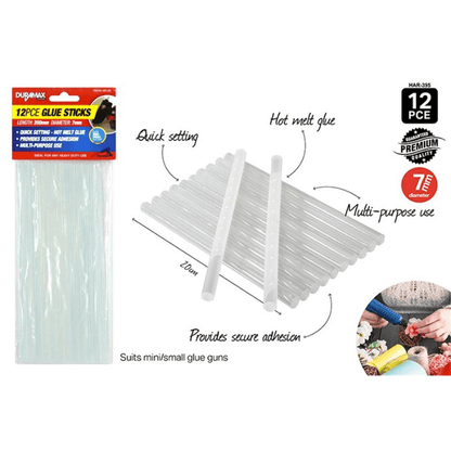 Duramax Glue Stick 12 Hot Melt Glue Clear Sticks Adhesive Craft Stick Glue Gun 7mm 200mm