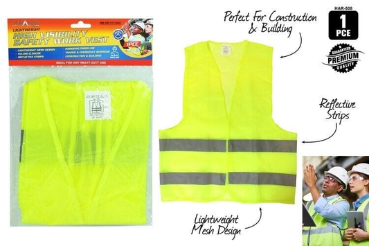 Duramax High Visibility Safety Work Vest Reflective Tape Yellow Orange Day Workware