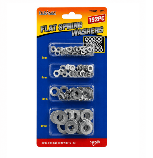 Duramax Washers 192pcs Flat Washer Washers Assortment Set Value Kit AU NEW 3mm 4mm 6mm 8mm