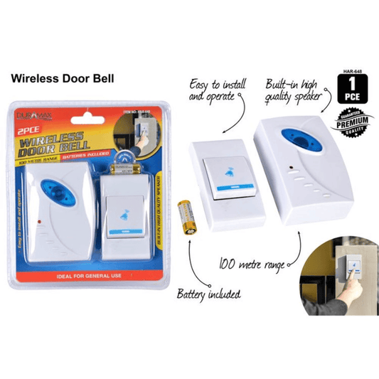 Duramax Wireless Doorbell Built-in Speaker Door Bell Battery Home Office Business