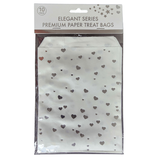 Durmax Treat Bag 10pk Elegant Premium Paper Treat Bags Craft Party Wedding Cookies Lollies Hearts