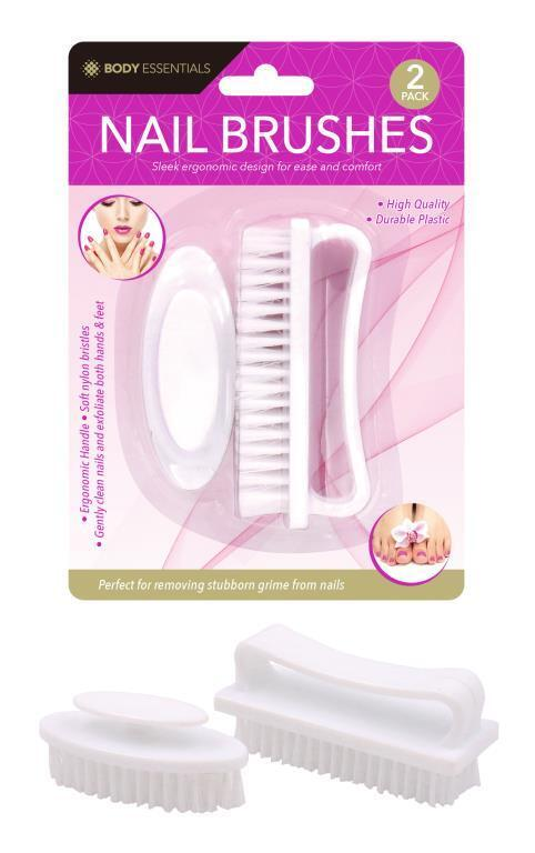 Durmaz 2Pcs Premium Plastic Handle Nail Dust Cleaning Brush Manicure Pedicure File Tool