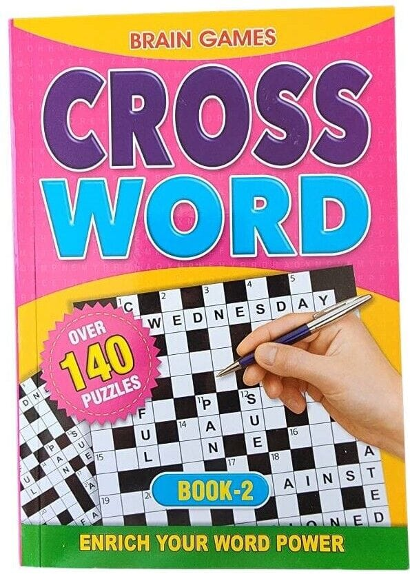 Durmaz Book 2 Cross Word Puzzle Book Stimulating Stress Relaxing Over 140 Puzzles Travel A5