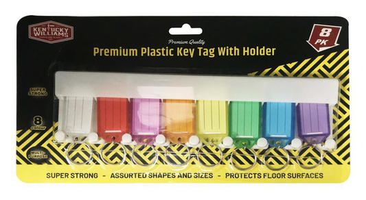 Durmaz Key rack 8X Key Tags With Holder Rack Keys Rings Hook Storage Label Wall Mount Organiser