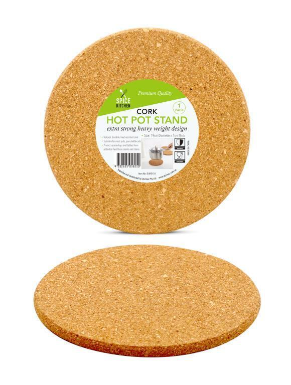 Durmaz Placemat Pot Stand Round Cork Hot Mat Pad Heat Resistant Protector Trivet Placemat Cook