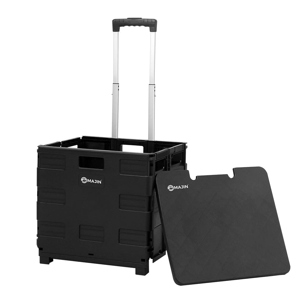 Emajin Furniture > Dining > Kitchen & Dining Trolleys Emajin Foldable Shopping Cart Trolley Grocery Basket Rolling Wheel Portable 35KG
