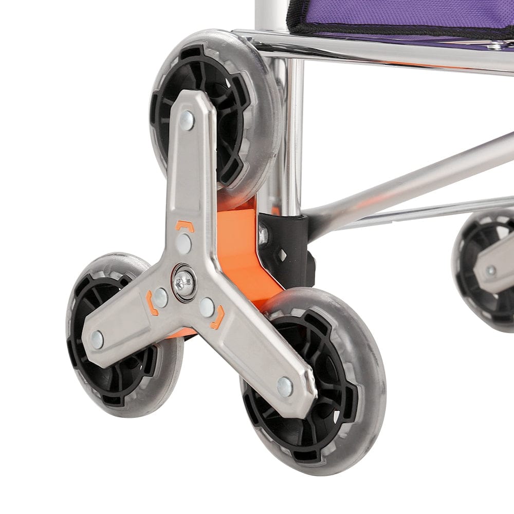 Emajin Furniture > Dining > Kitchen & Dining Trolleys Emajin Shopping Cart Trolley 35L Foldable Climbing Wheels
