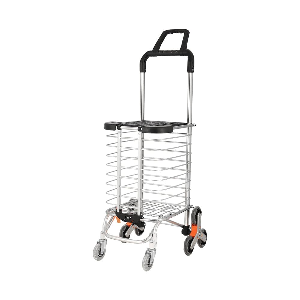 Emajin Furniture > Dining > Kitchen & Dining Trolleys Emajin Shopping Cart Trolley 35L Foldable Climbing Wheels