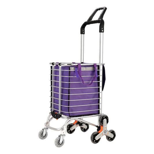 Emajin Furniture > Dining > Kitchen & Dining Trolleys Emajin Shopping Cart Trolley 35L Foldable Climbing Wheels