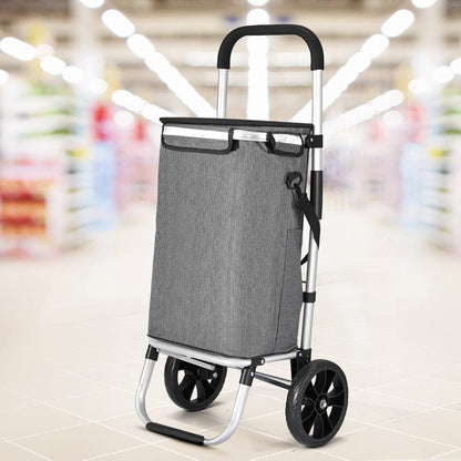 Emajin Furniture > Dining > Kitchen & Dining Trolleys Emajin Shopping Trolley Cart 45KG Foldable Grey